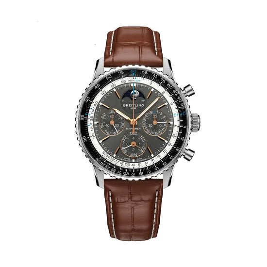 Breitling Replica Watch Navitimer B19 Chronograph 43 Perpetual Calendar, Stainless Steel and Platinum, 43mm, PB1921251B1P1